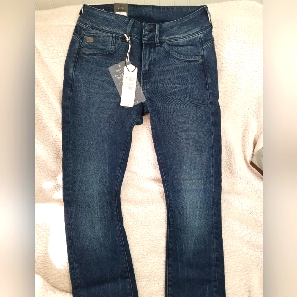 Women's GStar Raw Lynn Mid Skinny women's Dark Indigo jeans